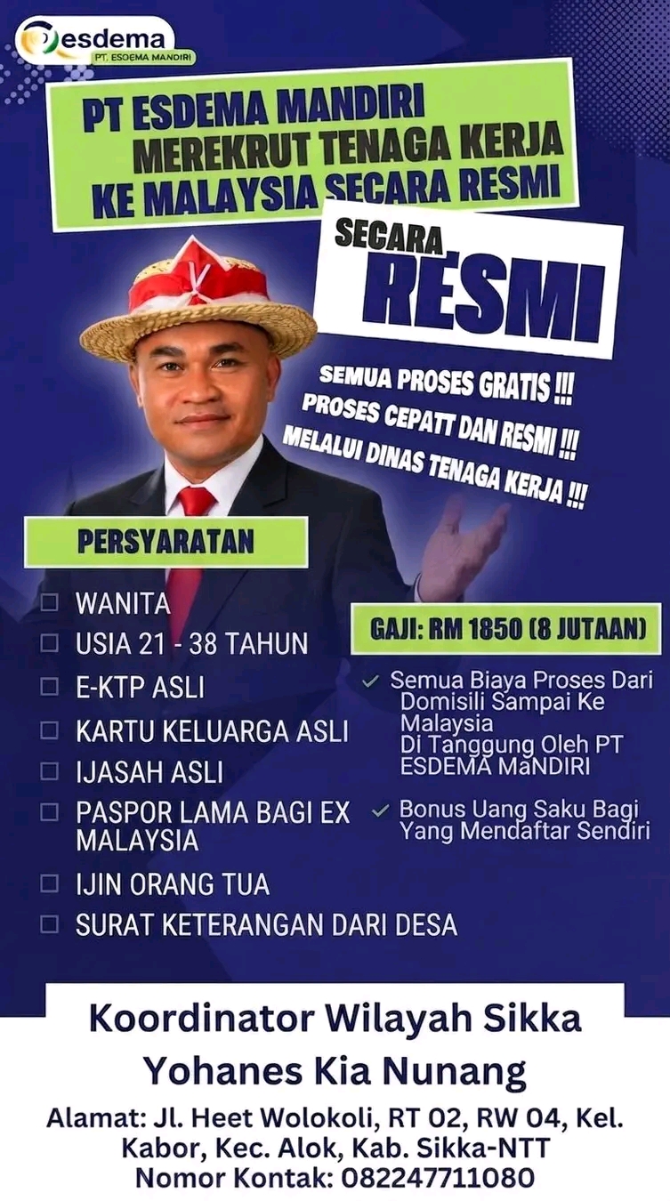 LOWONGAN KERJA KE MALASIA
